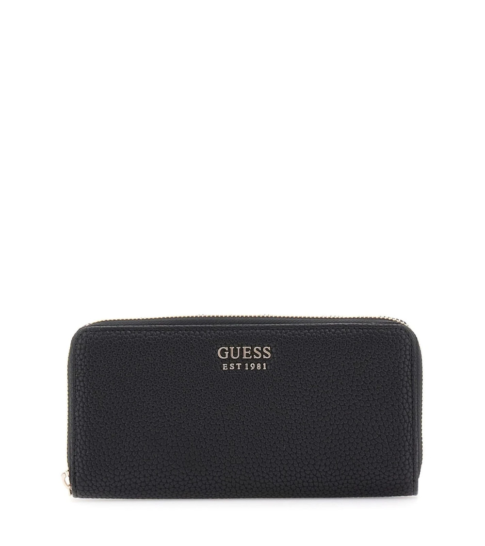 **Meta Title:** Porte-monnaie GUESS Brenton Zip Noir - Élégance D