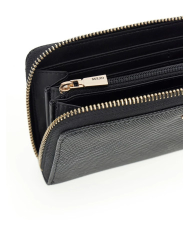 GUESS Laurel II: Portafoglio Zippato L in Elegante Nero