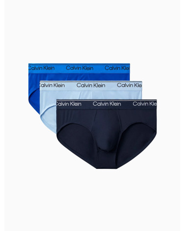 Tommy Hilfiger 3PK Hip Briefs - Trendy Blue Men's Underwear