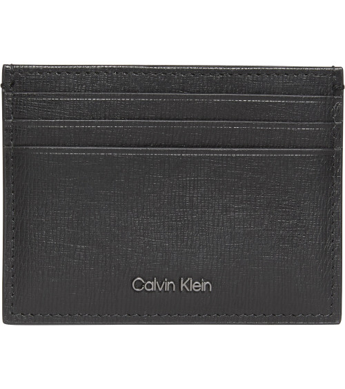 Calvin Klein Saffiano Card Case - Elegant Leather Card Holder