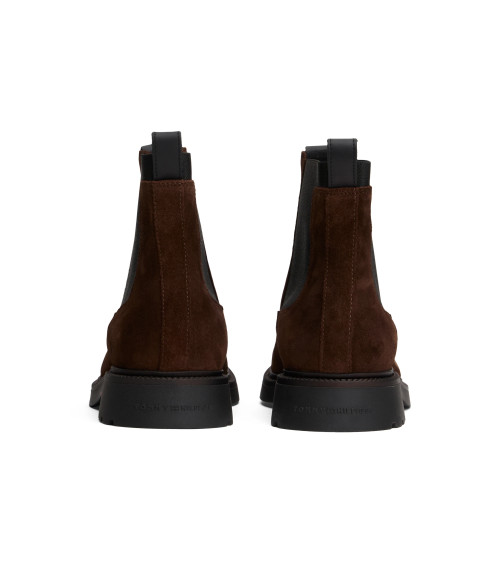 Tommy Hilfiger Botas Chelsea Hombre Ante Marrón Cocoa 40
