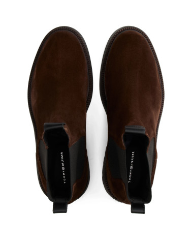 Tommy Hilfiger Botas Chelsea Hombre Ante Marrón Cocoa 40