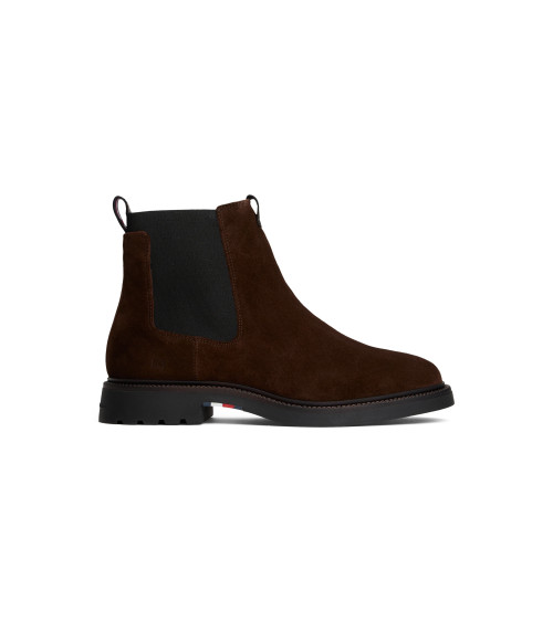 Tommy Hilfiger Botas Chelsea Hombre Ante Marrón Cocoa 40