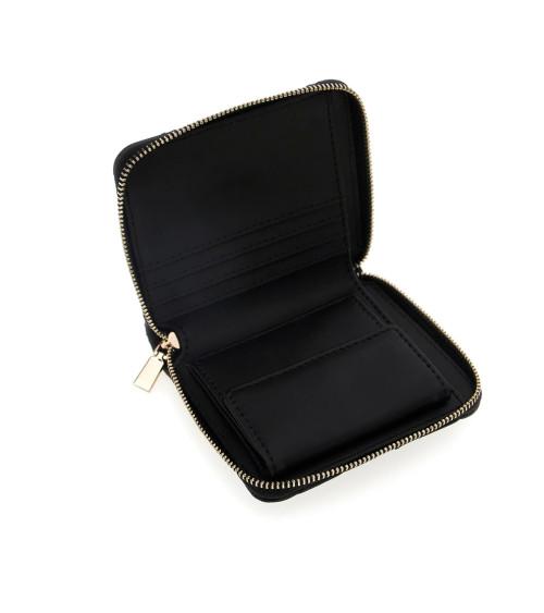 Monedero GUESS Adelasia Negro - Elegancia Compacta y Chic