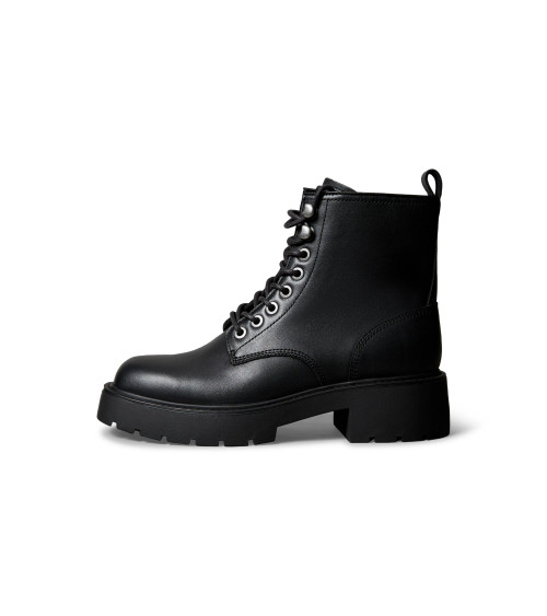 CK Black Chunky Mid Lace-Up Boots for Women Stylish and Trendy