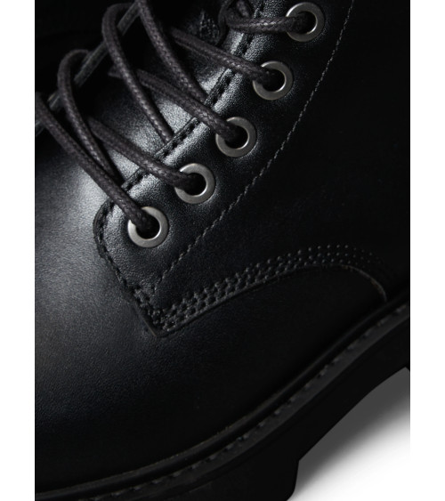 CK Black Chunky Mid Lace-Up Boots for Women Stylish and Trendy