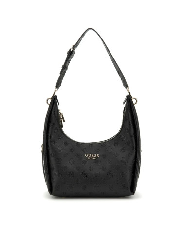 GUESS Phoebe Hobo Bag - Stylish Black Logo Design