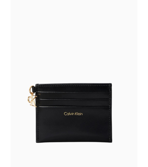Calvin Klein CK Puller Zip Cardcase - Chic Black Leather Wallet