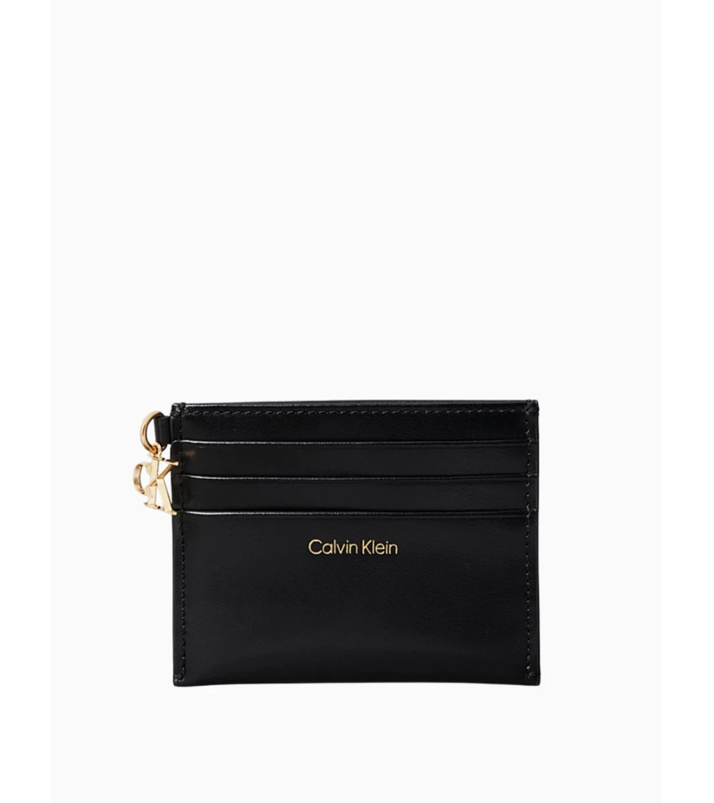 Calvin Klein CK Puller Zip Cardcase - Chic Black Leather Wallet