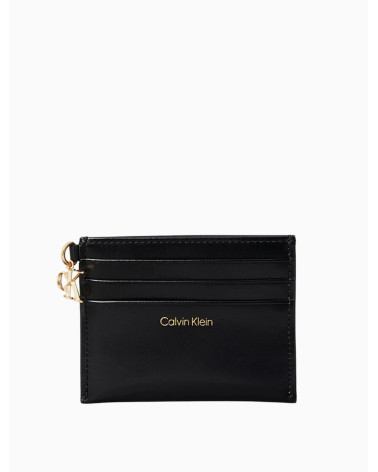 Calvin Klein CK Puller Zip Cardcase - Chic Black Leather Wallet