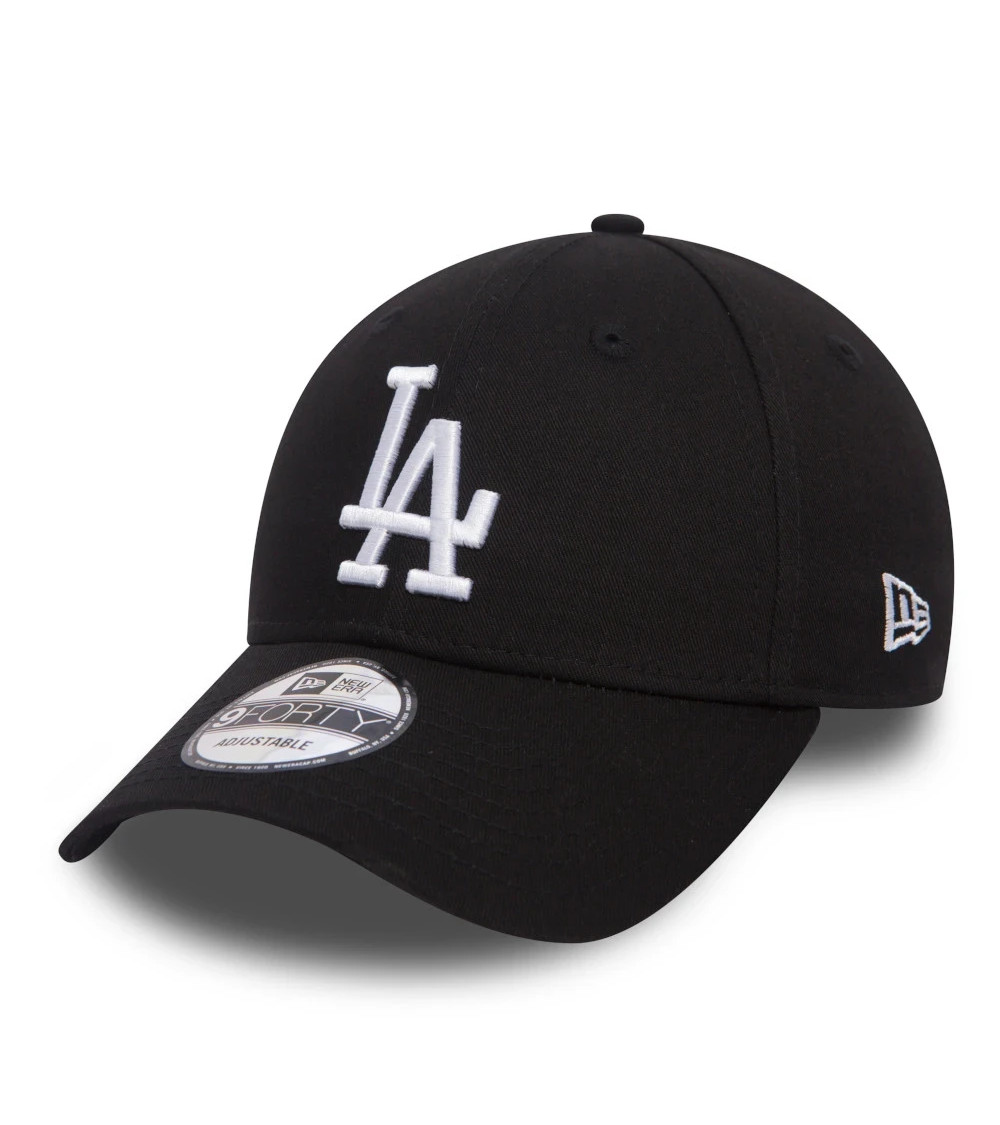 NEW ERA LOS ANGELES DODGERS 9FORTY ADJUSTABLE CAP LEAGUE ESSENTIAL BLACK - ONE-SIZE