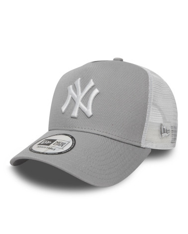 NEW ERA CLEAN TRUCKER YORK YANKEES SNAPBACK CAP, UOMO, GRAY WHITE, OSFA (55.8 CM - 60.6 CM)