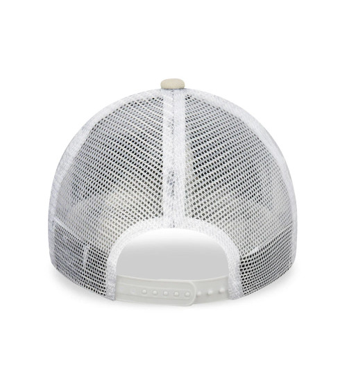 NEW ERA NEW YORK YANKEES MLB LEAGUE ESSENTIAL BEIGE BIANCO A-FRAME BERRETTO DA CAMIONISTA REGOLABILE