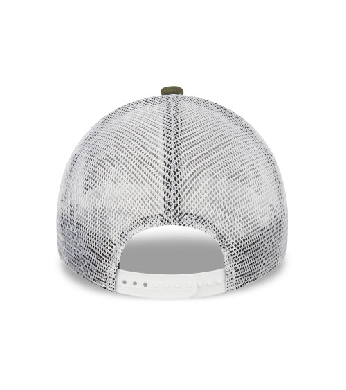 NEW ERA NEW YORK YANKEES MLB LEAGUE ESSENTIAL VERDE OLIVA BIANCO A-FRAME BERRETTO DA CAMIONISTA REGOLABILE