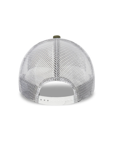 NEW ERA NEW YORK YANKEES MLB LEAGUE ESSENTIAL VERDE OLIVA BIANCO A-FRAME BERRETTO DA CAMIONISTA REGOLABILE