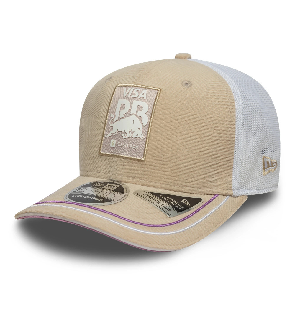NEW ERA 9SEVENTY - BERRETTO ELASTICIZZATO VISA CASH RACING BULLS MIAMI, BEIGE., TAGLIA UNICA