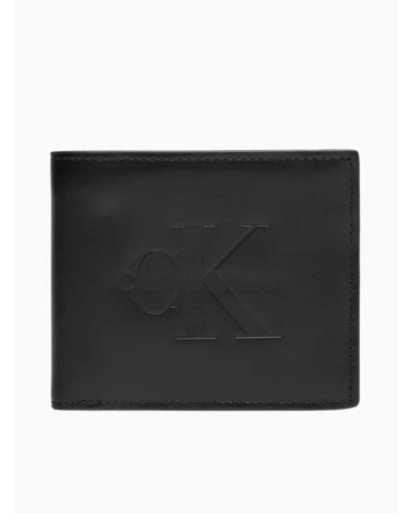 Calvin Klein Bold Billfold: portafoglio uomo nero elegante.