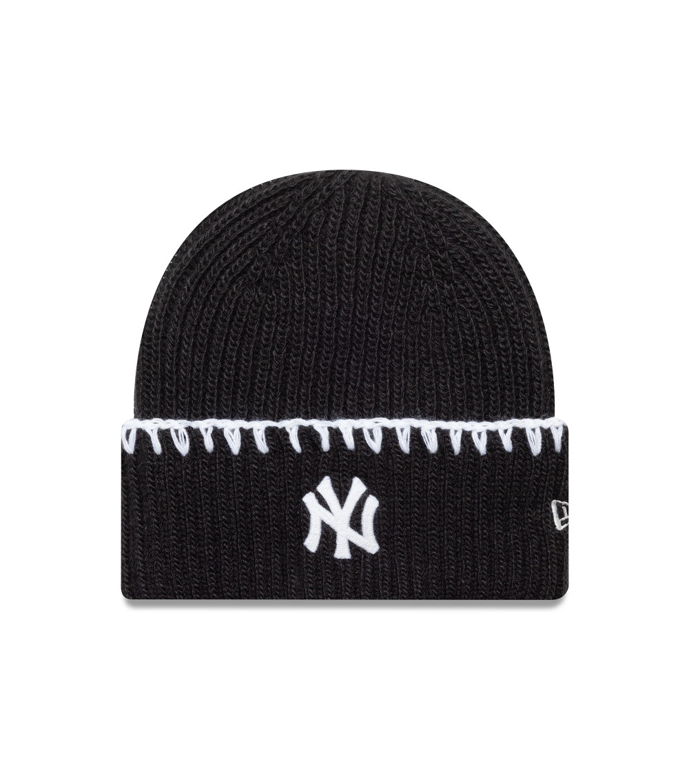 NEW ERA WMNS CHUNKY TOPSTITCH BEANIE NEYYAN  BLK