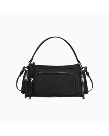 Calvin Klein Nylon Pocket Bag with Strap - Chic Black Tote