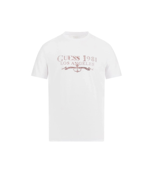 T-Shirt Guess M4GI27-J1314 Blanche pour un Style Décontracté