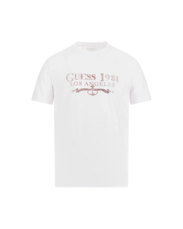 T-Shirt Guess M4GI27-J1314 Blanche pour un Style Décontracté