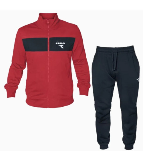 DIADORA 102.182075 - TRACKSUIT FZ (HJ) MEN, COLORE 45080 - RED SALSA TAGLIA 3X-LARGE 45080 - RED SALSA 3X-LARGE