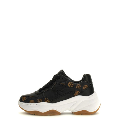 GUESS Happy3 Trainers EU 38 - Black/Brown Sneaker for Women