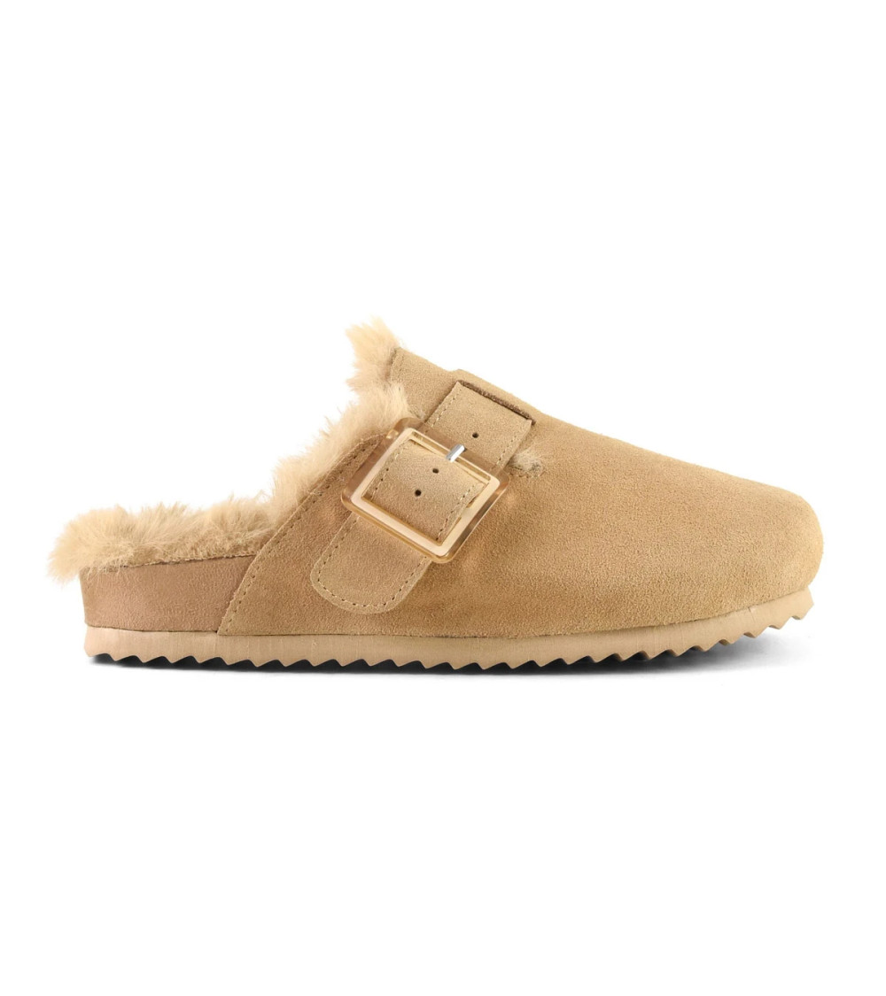 COLORS OF CALIFORNIA SUEDE FURRY BIO CLOSED TOE