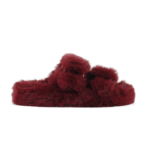 COLORS OF CALIFORNIA SLIPPER IN FAUX FUR COLOR BER, SIZE 36 EU