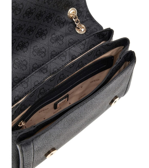 GUESS NOELLE II TOTE COLOR CLO - COAL WITH LOGO AND STYLISH DESIGN FOR EVERYDAY USE.