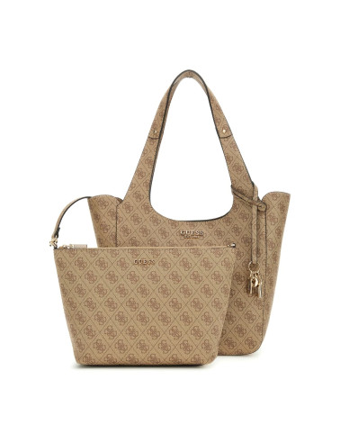 GUESS Calista 2-in-1 Tote - Stylish Coal Logo Bag for You Now