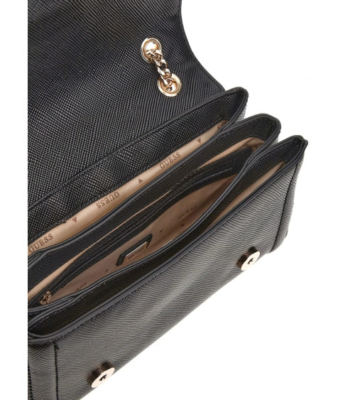 GUESS Noelle II Flap Bag Nera - Eleganza Unica e Stile Raffinato