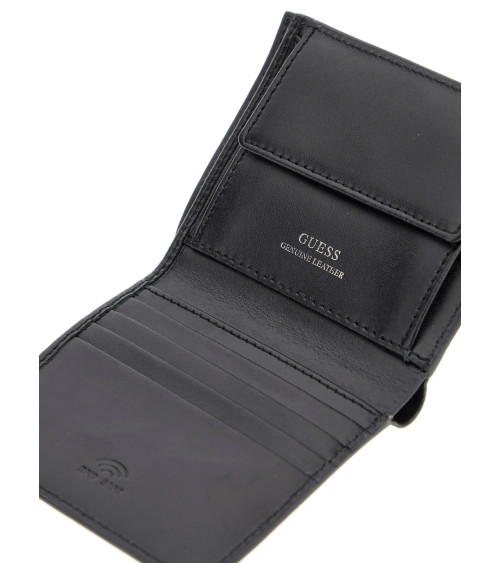 **Meta Title SEO**: Portafoglio Slim Uomo Guess in Pelle Nera