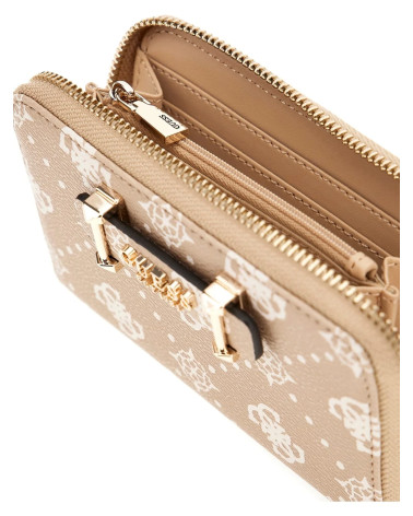 Meta Title: GUESS SILIA SLG Medium Zip Around – Stilvoll in Beige