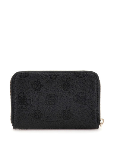 GUESS Cresidia II Zip Around Wallet - Chic Black Logo Style
