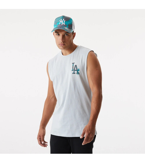 NEW ERA MLB INFILL TM LOGO SLVLSS TEE LOSDOD CANOTTIERA UOMO, UOMO, MAGLIETTA SENZA MANICHE, 12590912, GRIGIO, XL