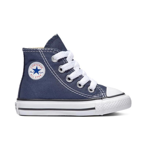 CONVERSE CHUCK TAYLOR ALL STAR TODDLER HIGH TOP, SCARPE UNISEX BIMBI 0 24, BLU NAVY, 20 EU