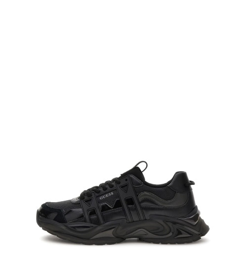 GUESS BELLU Black Sneakers - EU 37-41, fashionable and cozy.