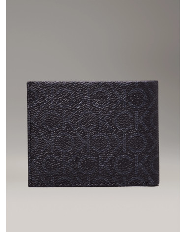 Portefeuille Calvin Klein Must Mono Moderne Noir 6CC en cuir