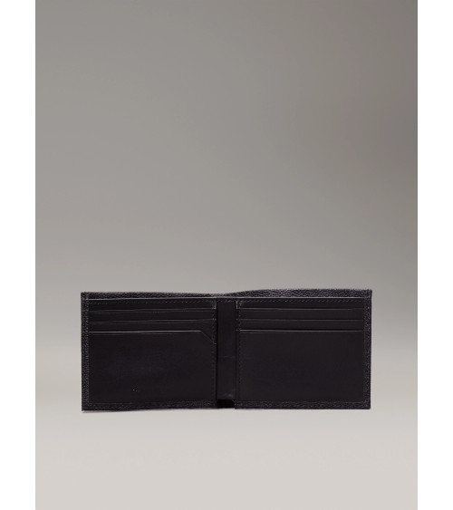Portefeuille Calvin Klein Must Mono Moderne Noir 6CC en cuir