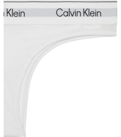 Calvin Klein Women's Brazilian Slip with Iconic Logo Band, White