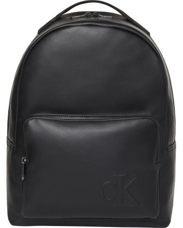 Calvin Klein Bold CK Round Backpack - Stylish Black Unisex Bag