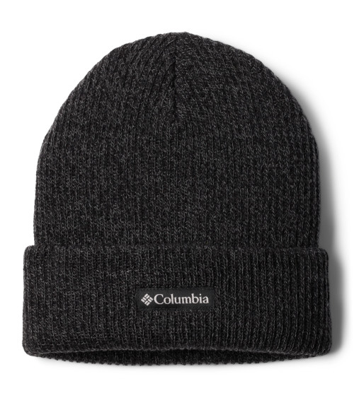 COLUMBIA WHIRLIBIRD CUFFED BEANIE, BERRETTO INVERNALE UNISEX - ADULTO, BLACK/GRAPHITE MARLED/LOGO, TAGLIA UNICA