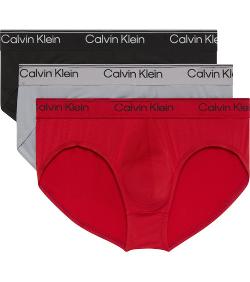 Tommy Hilfiger 3PK Hip Briefs - Trendy Blue Men's Underwear