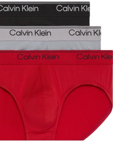 Tommy Hilfiger 3PK Hip Briefs - Trendy Blue Men's Underwear