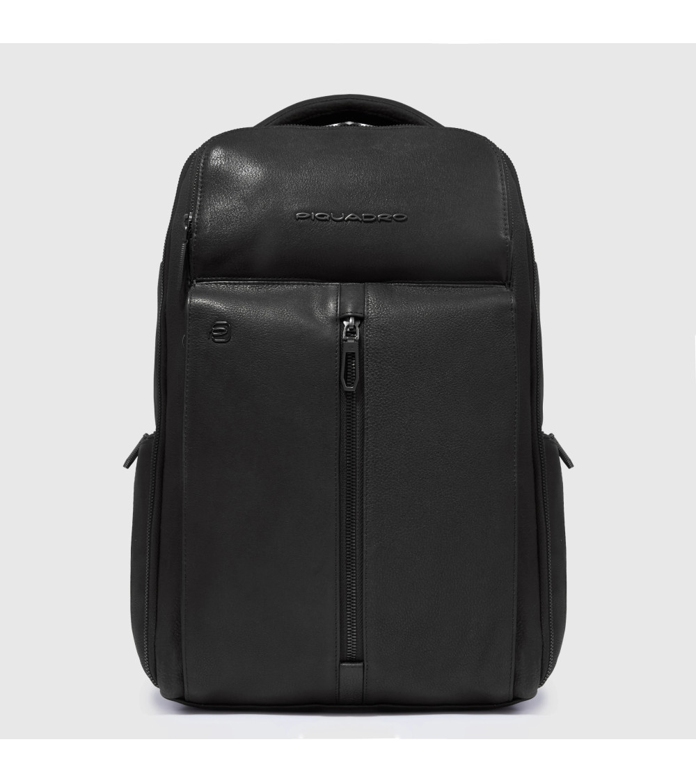 PIQUADRO Rucksack Herren Leder 14" Laptop Braun RFID