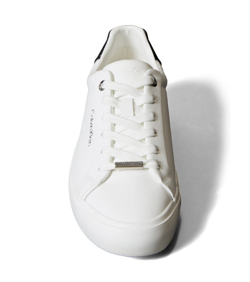 **Meta Title:** Calvin Klein Vulc Sneakers - White Black 0K5