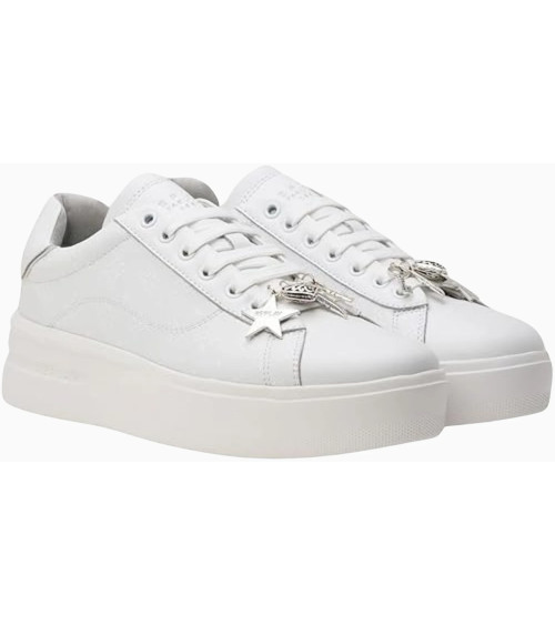 REPLAY UNIVERISTY W CHARMS, SCARPE DA GINNASTICA DONNA, 061 BIANCO, 36 EU