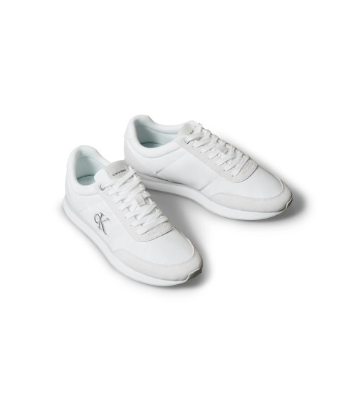 Calvin Klein Retro Runner, Zapatilla para Hombre, Blanca (Triple Bright White), 40 EU