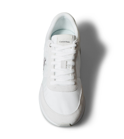 Calvin Klein Retro Runner, Zapatilla para Hombre, Blanca (Triple Bright White), 40 EU